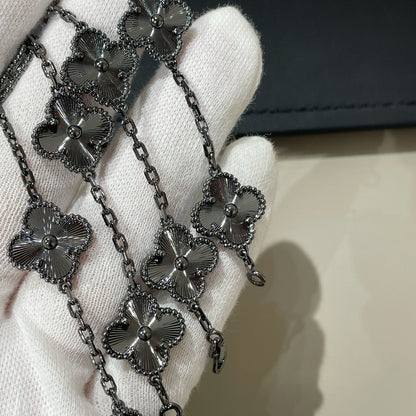 [Ornora Jewelry]CLOVER 5 MOTIF BLACK BRACELET