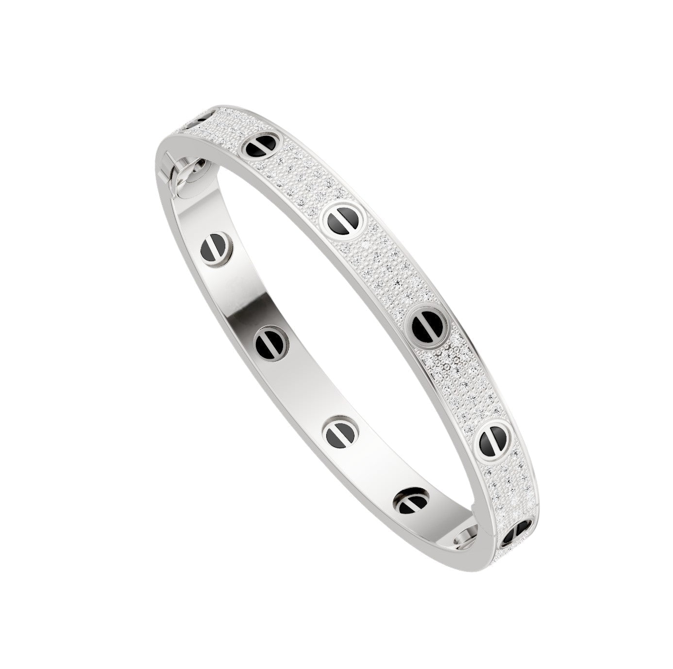 [Ornora Jewelry]LOVE BRACELET 6.1MM DIAMOND-PAVED CERAMIC
