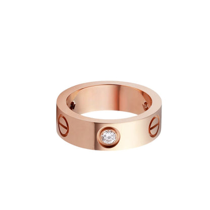 [Ornora Jewelry]LOVE 5.5MM 3 DIAMOND RING
