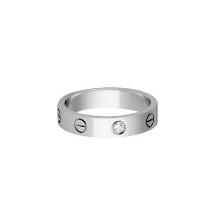 [Ornora Jewelry]LOVE 4MM 1 DIAMOND RING