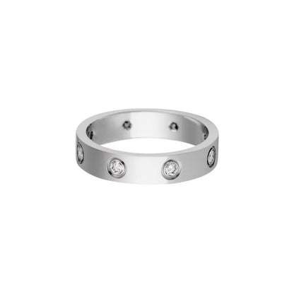 [Ornora Jewelry]LOVE 4MM 8 DIAMOND RING