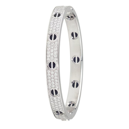 [Ornora Jewelry]LOVE BRACELET 6.1MM DIAMOND-PAVED CERAMIC