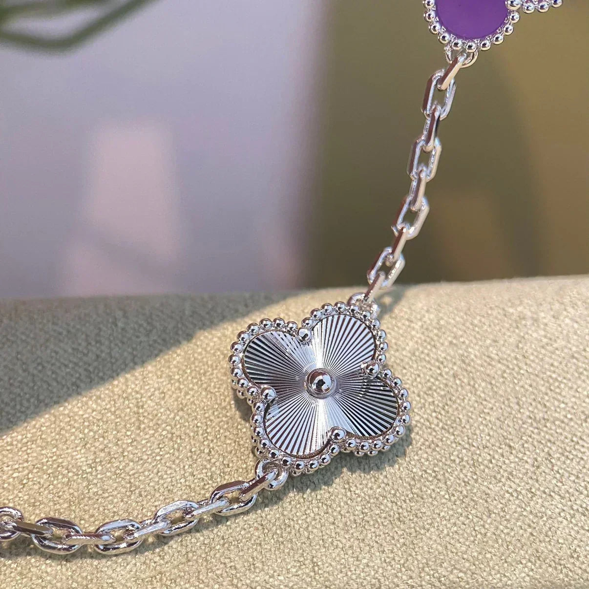 [Ornora Jewelry] CLOVER 5 MOTIF VIOLET BRACELET COLLECTION