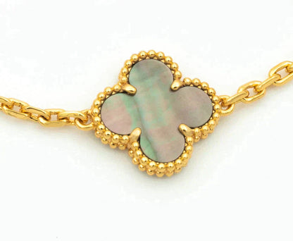 [Ornora Jewelry] CLOVER 5 MOTIF GRAY MOP BRACELET COLLECTION