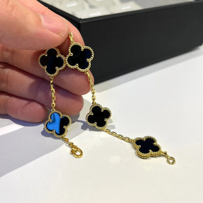 [Ornora Jewelry] CLOVER 5 MOTIF ONYXS BRACELET COLLECTION