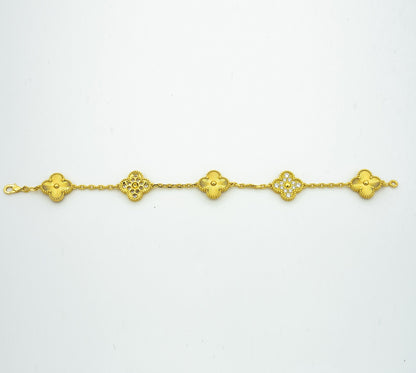 [Ornora Jewelry] CLOVER 5 MOTIF LASER BRACELET COLLECTION