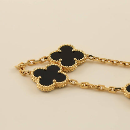 [Ornora Jewelry] CLOVER 5 MOTIF ONYXS BRACELET COLLECTION