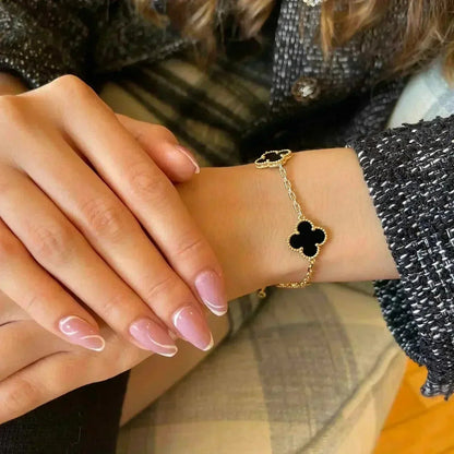 [Ornora Jewelry] CLOVER 5 MOTIF ONYXS BRACELET COLLECTION