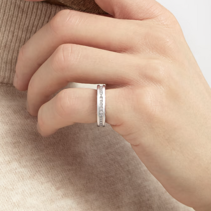 [Ornora Jewelry]ZERO 1 ONE-BAND PAVED DIAMONDS ON THE SPIRAL RING