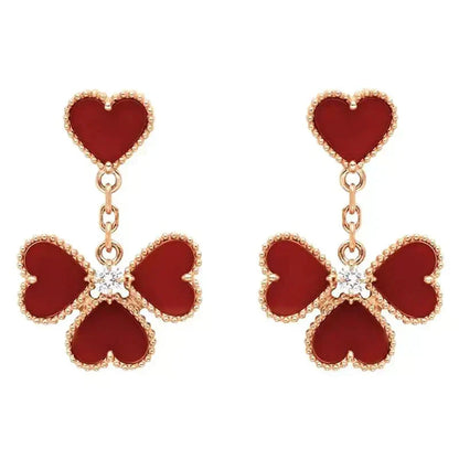 [Ornora Jewelry]SWEET CLOVER CARNELIAN EARRINGS