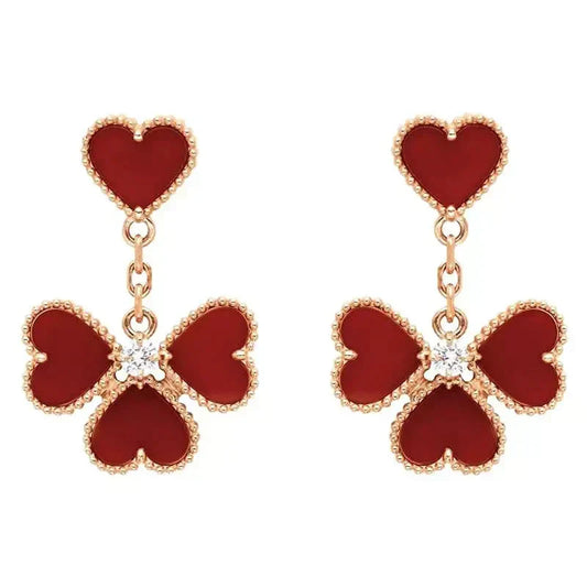 [Ornora Jewelry]SWEET CLOVER CARNELIAN EARRINGS