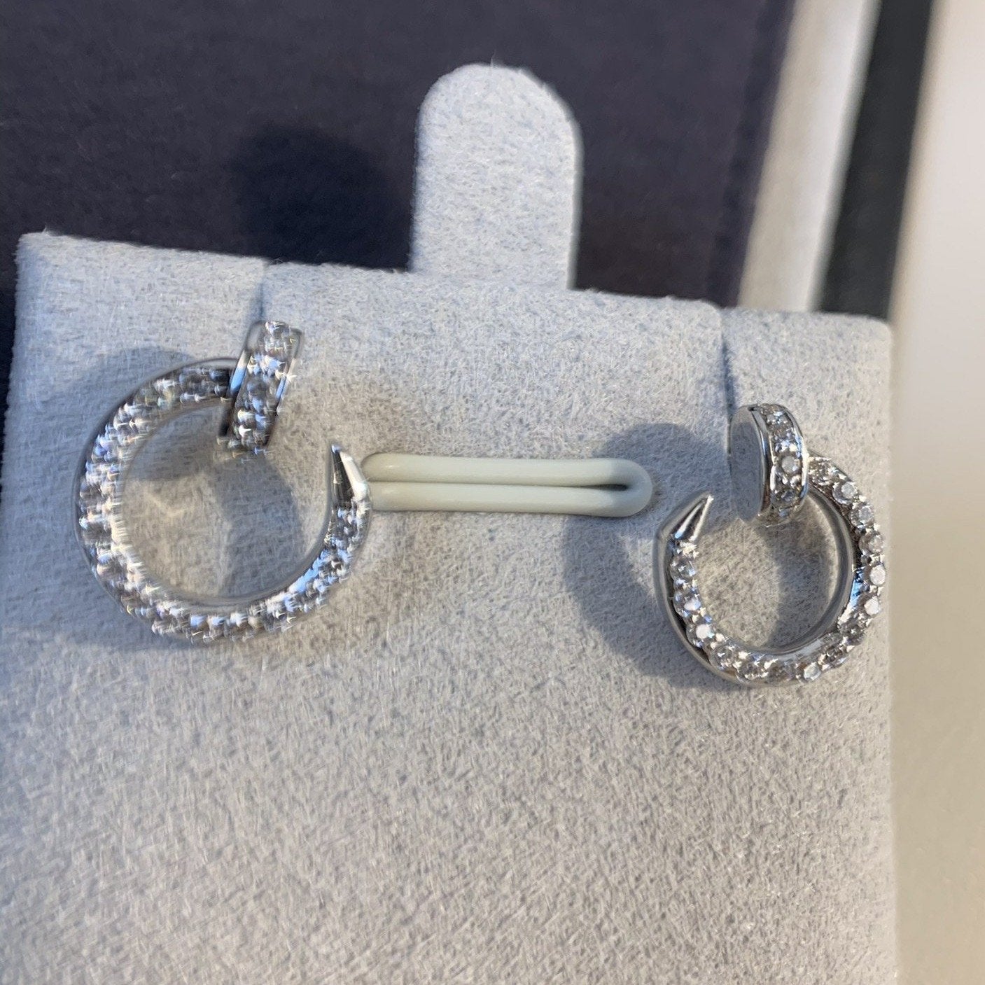 [Ornora Jewelry]JUSTE EARRINGS SILVER DIAMONDS