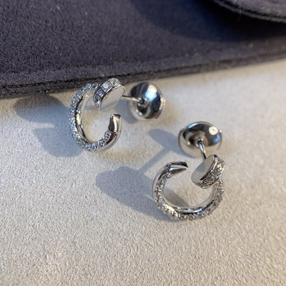 [Ornora Jewelry]JUSTE EARRINGS SILVER DIAMONDS