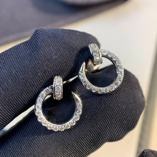 [Ornora Jewelry]JUSTE EARRINGS SILVER DIAMONDS