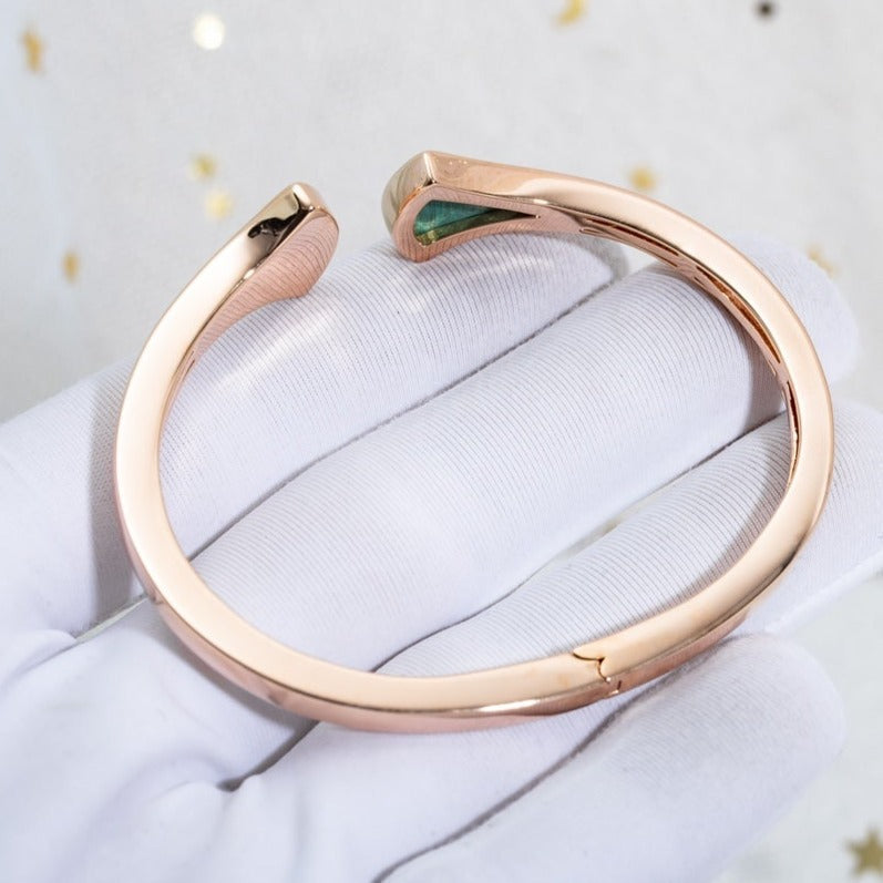 [Ornora Jewelry]DREAM BRACELET OPEN MALACHITE PINK GOLD