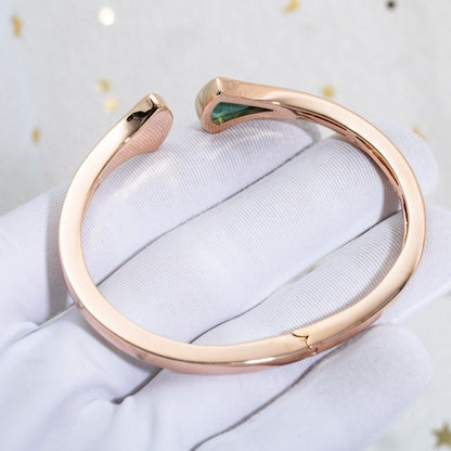 [Ornora Jewelry]DREAM BRACELET OPEN MALACHITE PINK GOLD