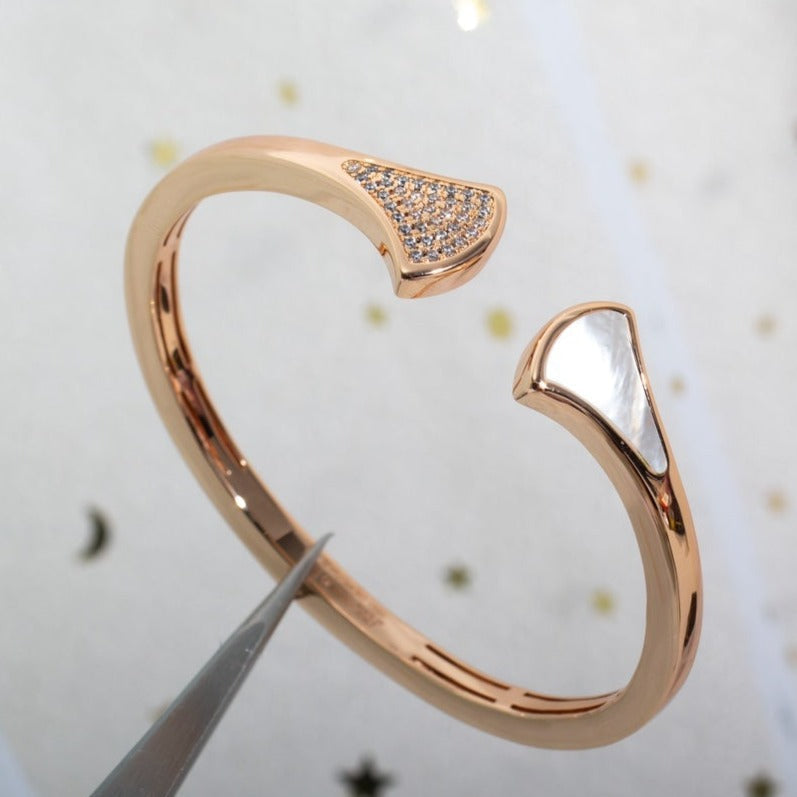 [Ornora Jewelry]DREAM BRACELET OPEN PINK GOLD MOP DIAMOND