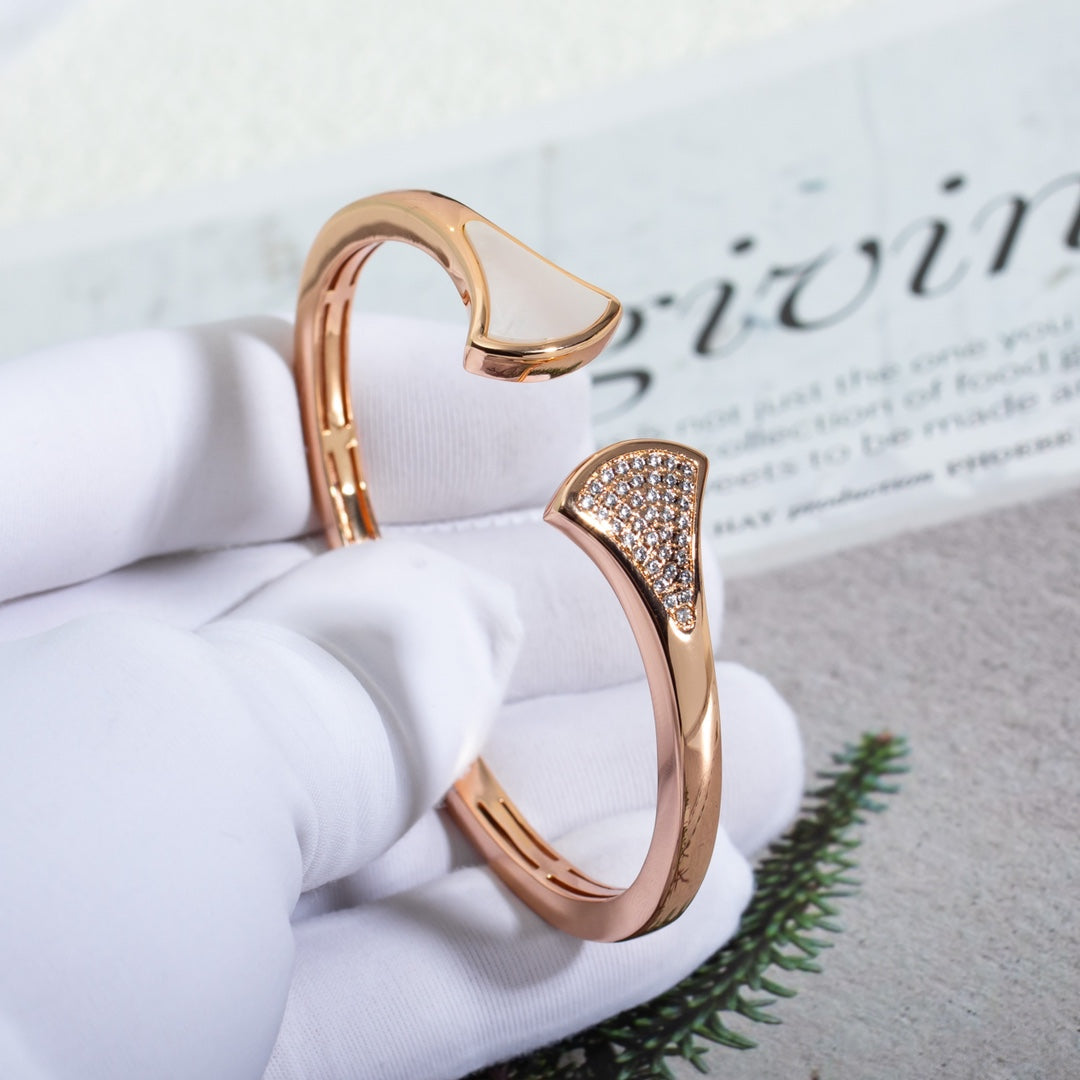 [Ornora Jewelry]DREAM BRACELET OPEN PINK GOLD MOP DIAMOND