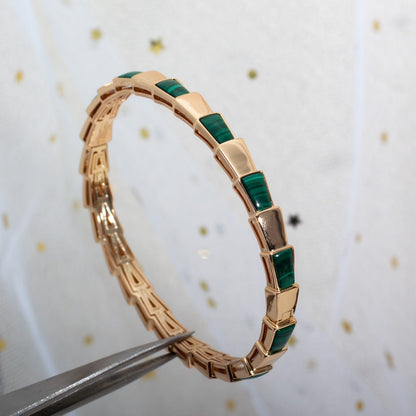 [Ornora Jewelry]SERPENTI BRACELET PINK GOLD MALACHITE