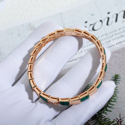 [Ornora Jewelry]SERPENTI BRACELET PINK GOLD MALACHITE