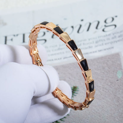 [Ornora Jewelry]SERPENTI BRACELET PINK GOLD ONYX