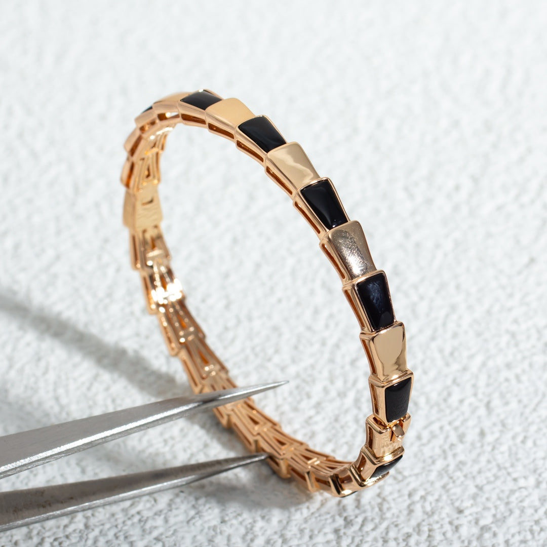 [Ornora Jewelry]SERPENTI BRACELET PINK GOLD ONYX