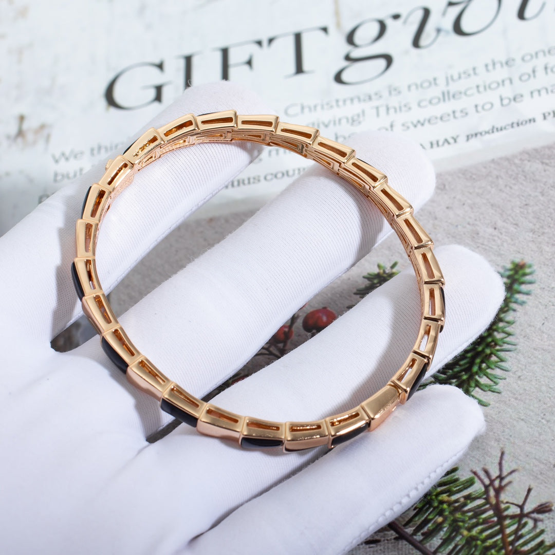 [Ornora Jewelry]SERPENTI BRACELET PINK GOLD ONYX