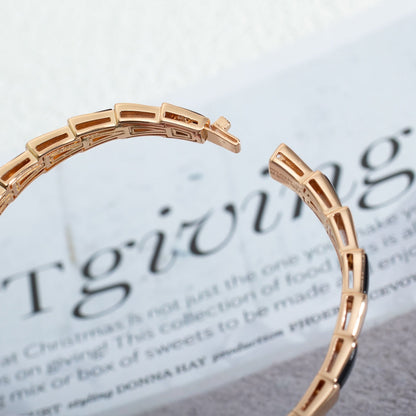 [Ornora Jewelry]SERPENTI BRACELET PINK GOLD ONYX
