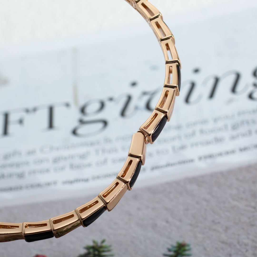 [Ornora Jewelry]SERPENTI BRACELET PINK GOLD ONYX