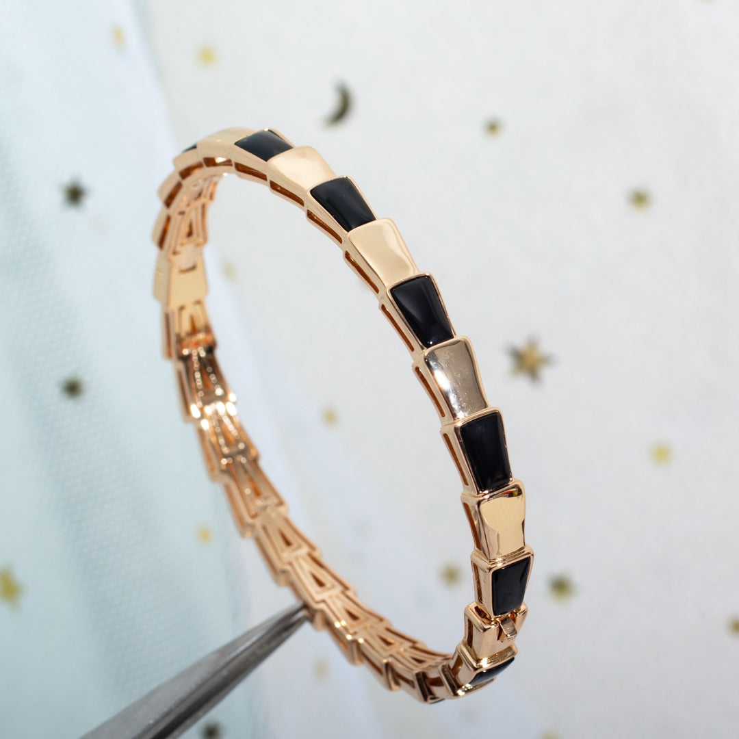 [Ornora Jewelry]SERPENTI BRACELET PINK GOLD ONYX