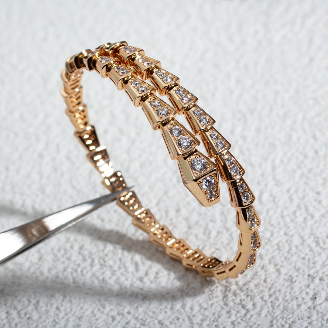 [Ornora Jewelry]SERPENTI BRACELET 6.8MM PINK GOLD DIAMOND