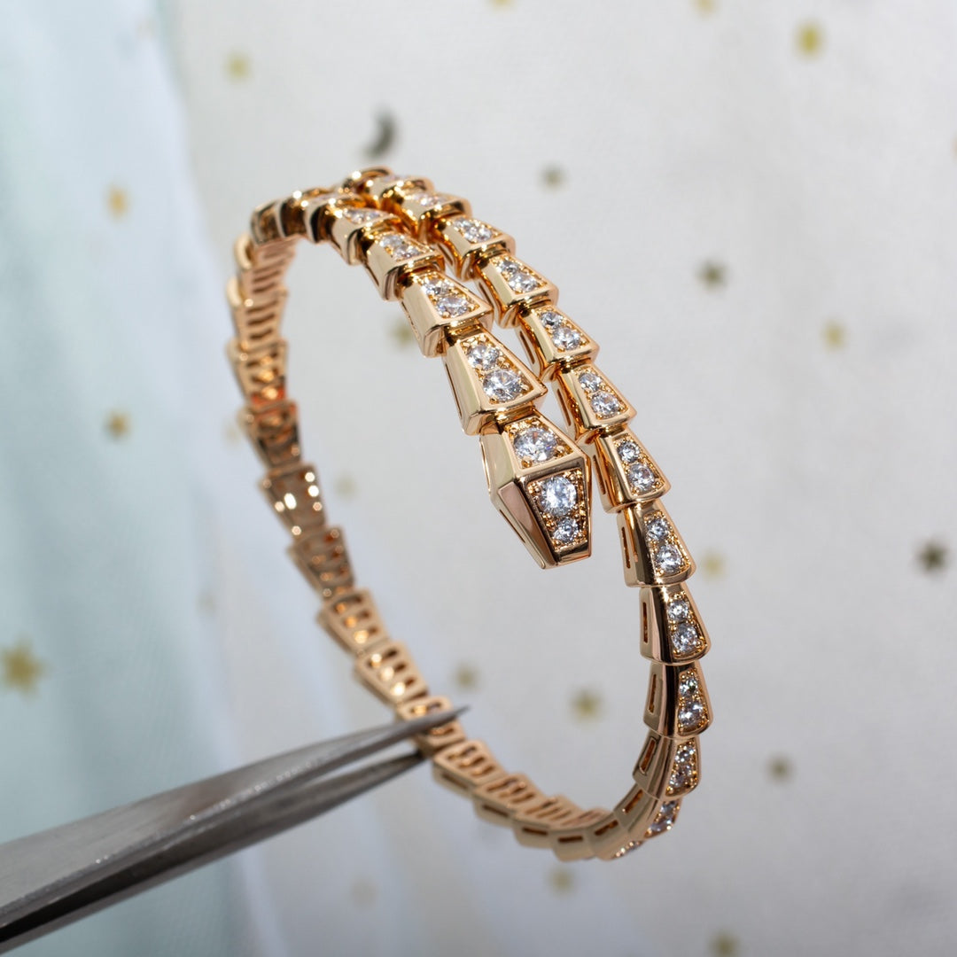 [Ornora Jewelry]SERPENTI BRACELET 6.8MM PINK GOLD DIAMOND