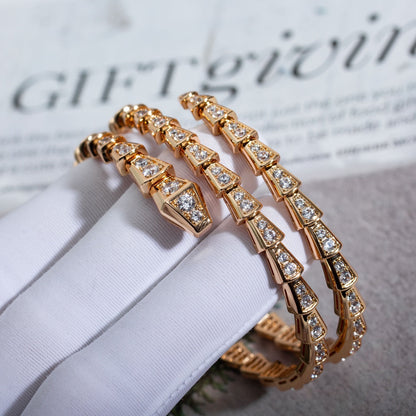 [Ornora Jewelry]SERPENTI BRACELET PINK GOLD DIAMOND DOUBLE ROW