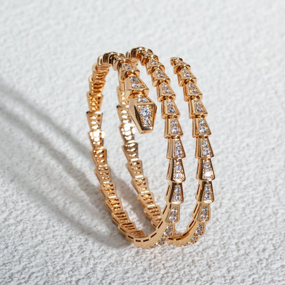 [Ornora Jewelry]SERPENTI BRACELET PINK GOLD DIAMOND DOUBLE ROW