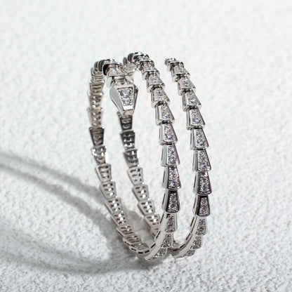 [Ornora Jewelry]SERPENTI BRACELET SILVER DIAMOND DOUBLE ROW