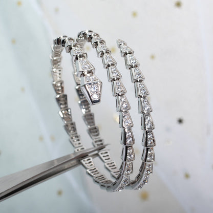 [Ornora Jewelry]SERPENTI BRACELET SILVER DIAMOND DOUBLE ROW