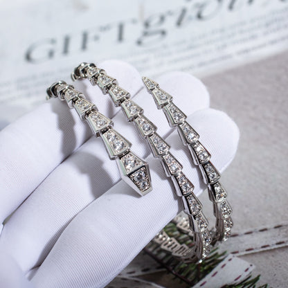 [Ornora Jewelry]SERPENTI BRACELET SILVER DIAMOND DOUBLE ROW