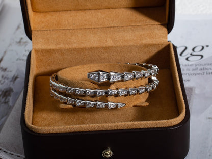 [Ornora Jewelry]SERPENTI BRACELET SILVER DIAMOND DOUBLE ROW