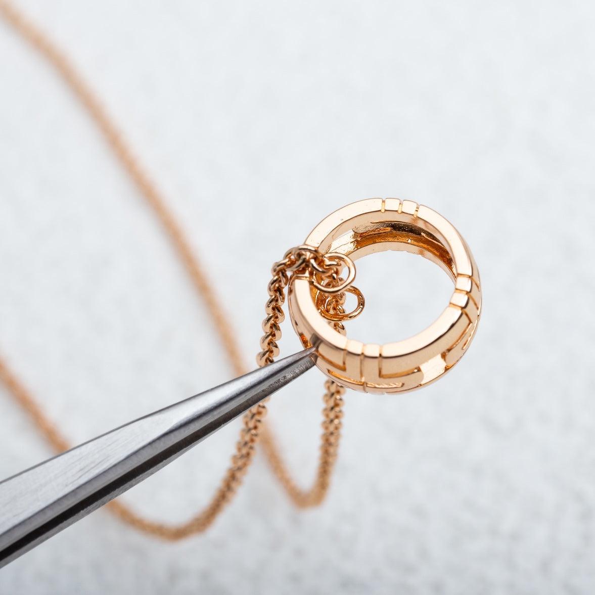 [Ornora Jewelry]PARENTESI NECKLACE PINK GOLD
