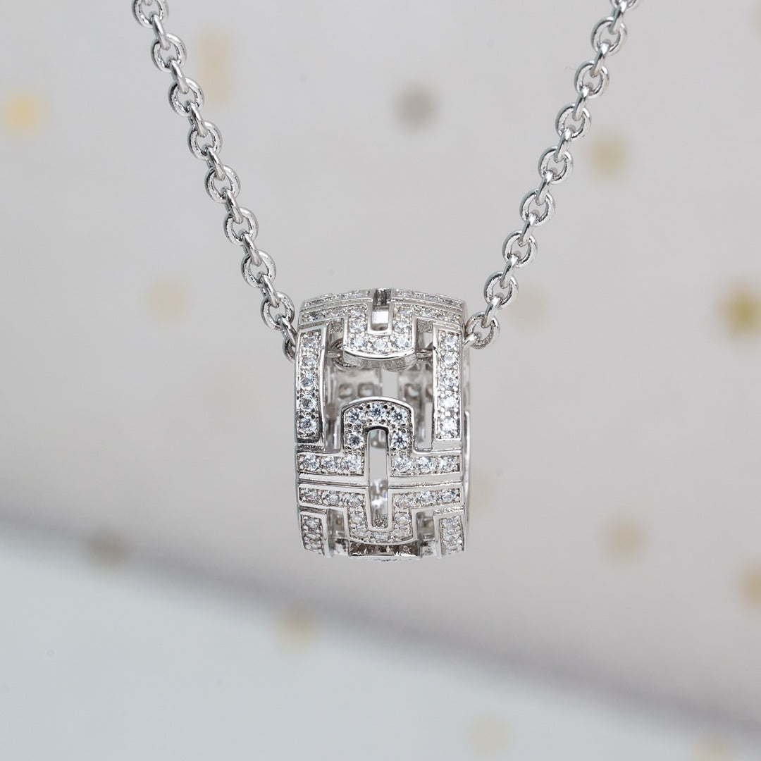 [Ornora Jewelry]PARENTESI NECKLACE SILVER DIAMOND