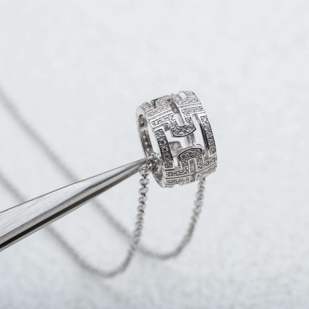 [Ornora Jewelry]PARENTESI NECKLACE SILVER DIAMOND