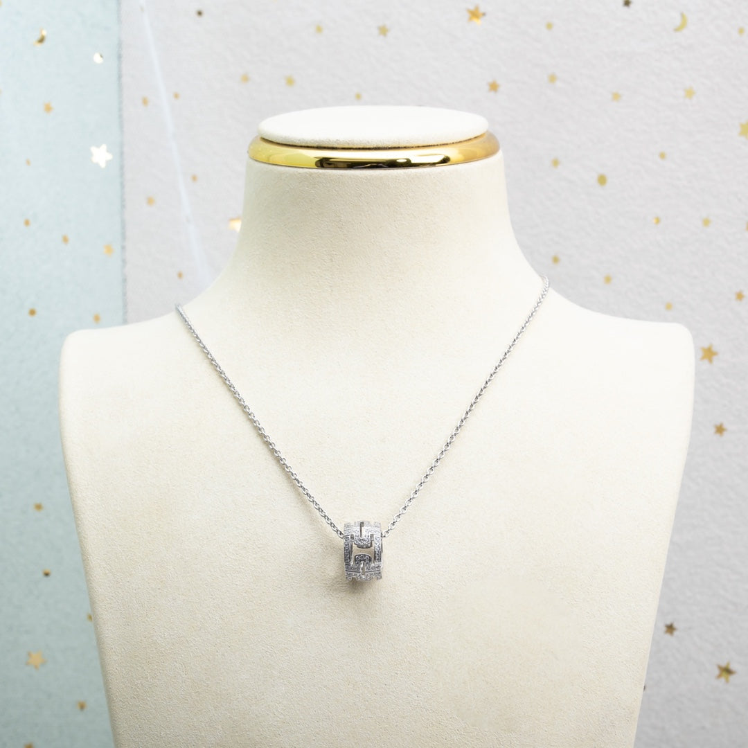 [Ornora Jewelry]PARENTESI NECKLACE SILVER DIAMOND