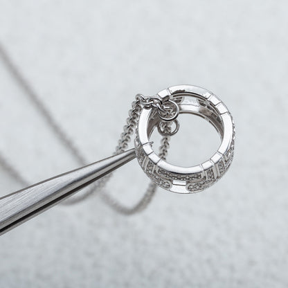 [Ornora Jewelry]PARENTESI NECKLACE SILVER DIAMOND