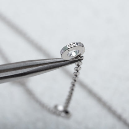 [Ornora Jewelry]PARENTESI NECKLACE SILVER DIAMOND