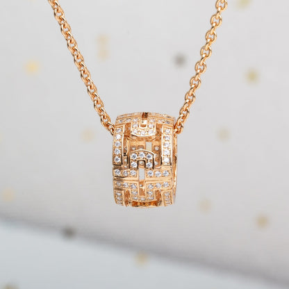 [Ornora Jewelry]PARENTESI NECKLACE PINK GOLD DIAMOND