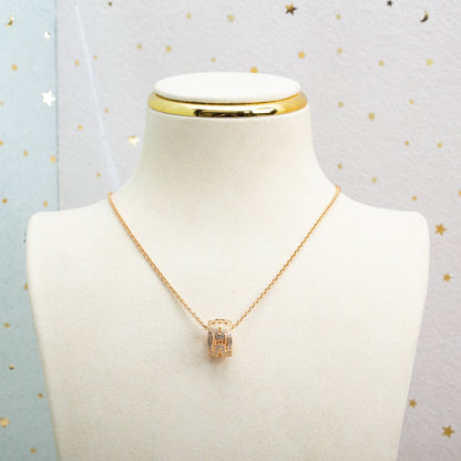 [Ornora Jewelry]PARENTESI NECKLACE PINK GOLD DIAMOND