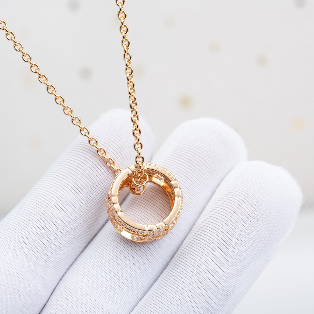 [Ornora Jewelry]PARENTESI NECKLACE PINK GOLD DIAMOND