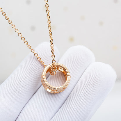 [Ornora Jewelry]PARENTESI NECKLACE PINK GOLD DIAMOND