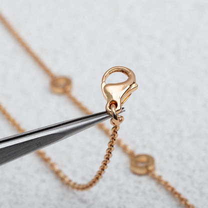 [Ornora Jewelry]PARENTESI NECKLACE PINK GOLD DIAMOND
