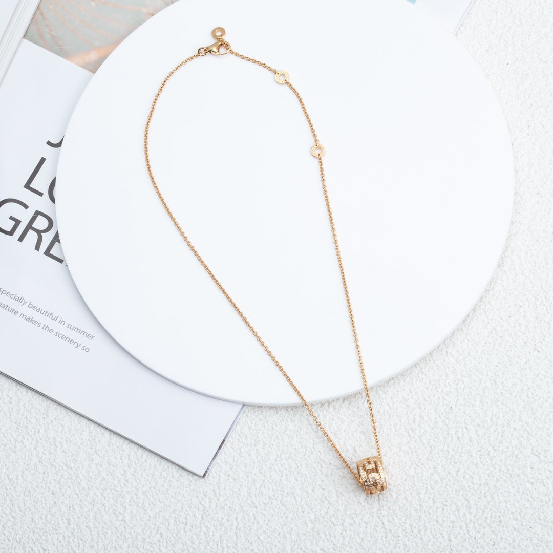 [Ornora Jewelry]PARENTESI NECKLACE PINK GOLD DIAMOND